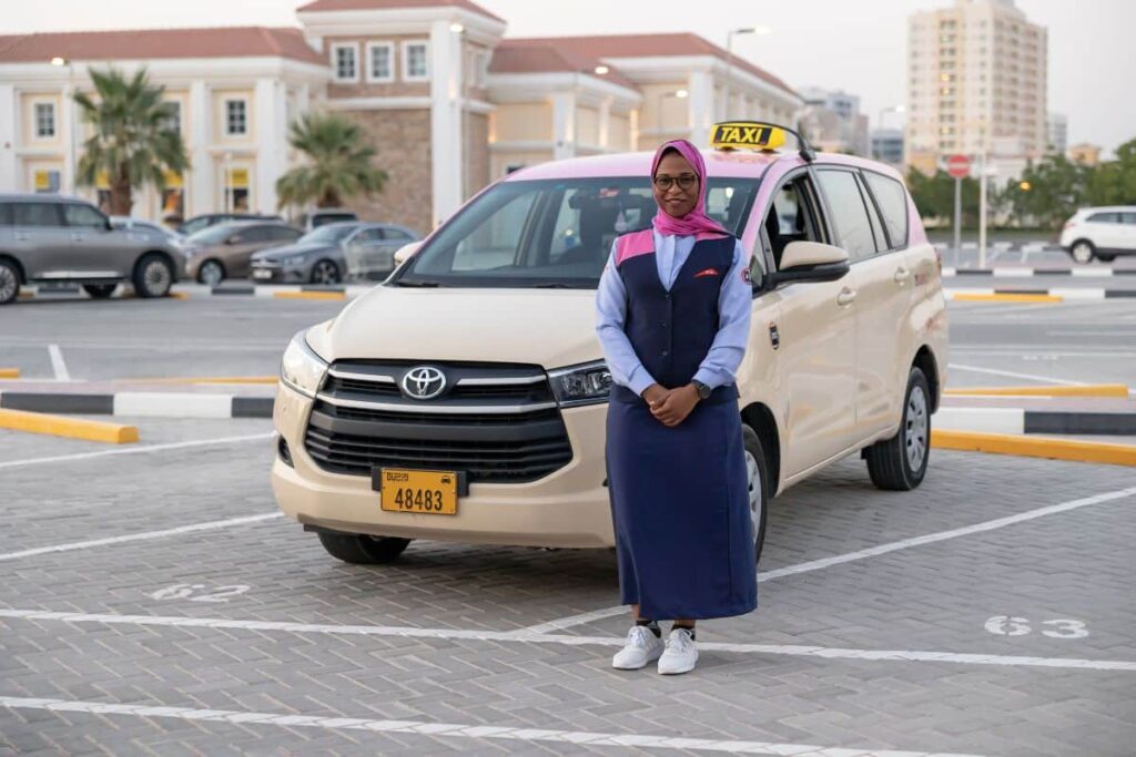 women pink Taxi in dubai